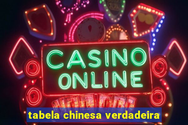 tabela chinesa verdadeira